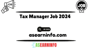 Tax Manager Job 2024